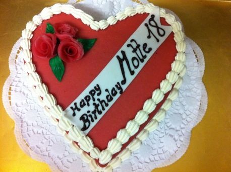 Herztorte zum 18. Geburtstag