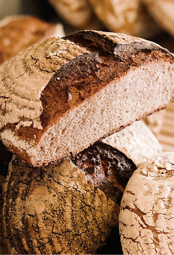 Aufgeschnittenes Landbrot